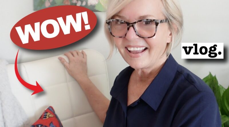 AMAZING! Painting a Faux Leather Chair + New Recipe – Vlog Over 50